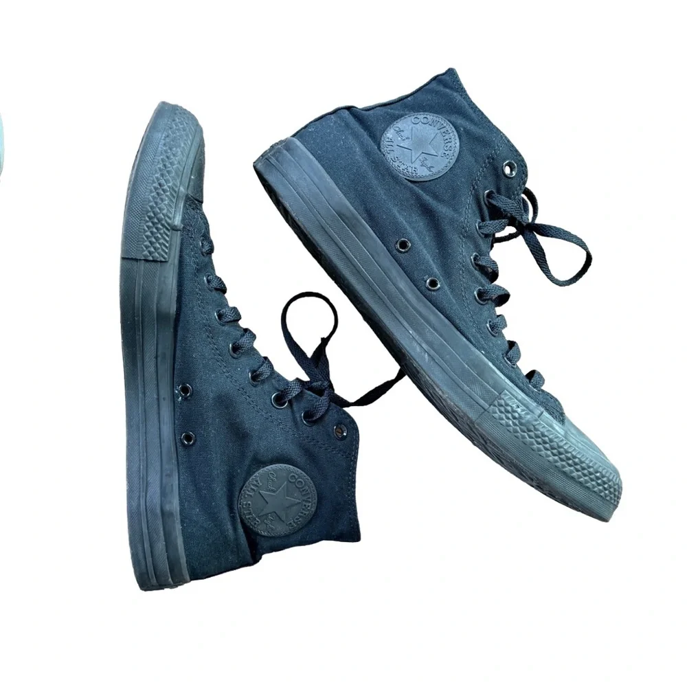 Converse Chuck Taylor All Star High Top Triple Black Sneakers – Men’s Size 11 - Picture 9 of 10